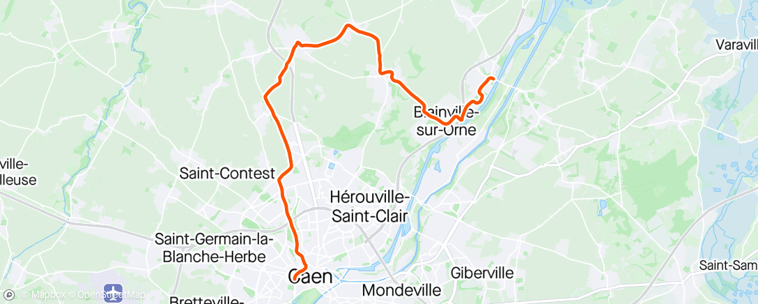 Map of the activity, Semi Marathon de Caen. 🇫🇷🏃