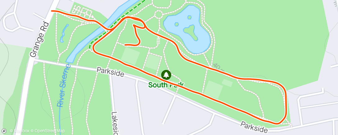 Mapa de la actividad (Darlington / Darlington, South Park)