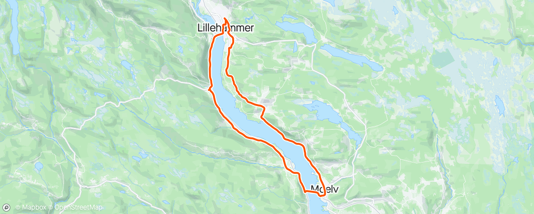 Map of the activity, Mjøsbrurunden