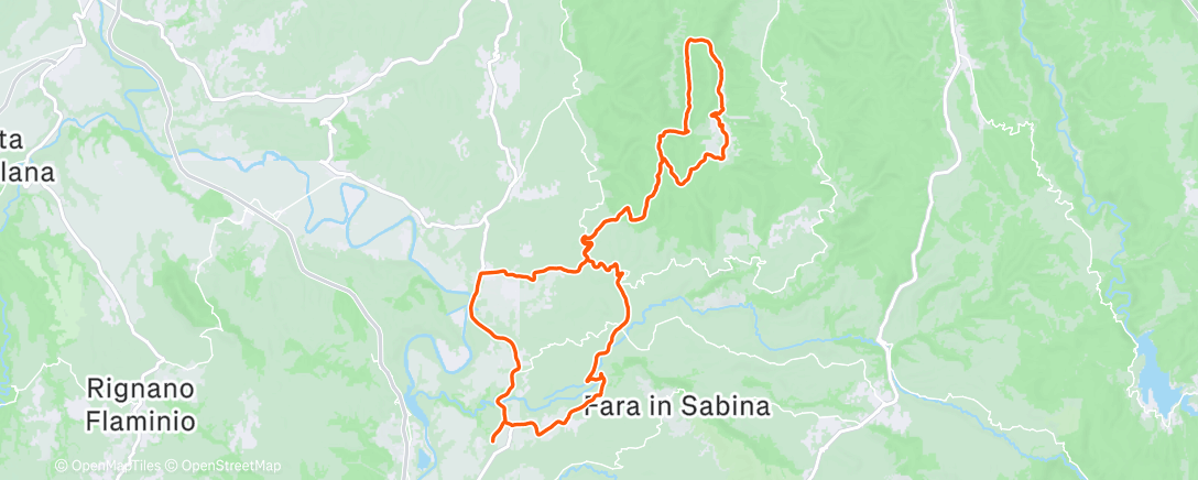Map of the activity, Sessione di mountain biking mattutina