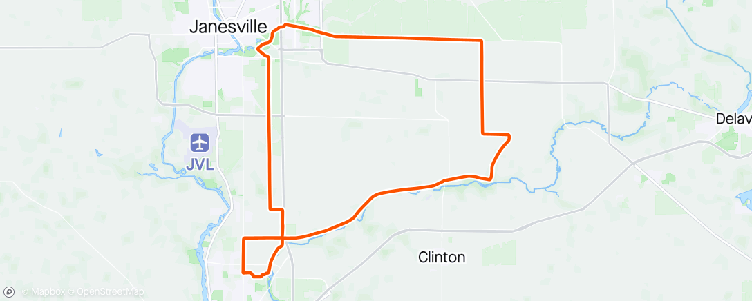 Map of the activity, Monday Afternoon Ride