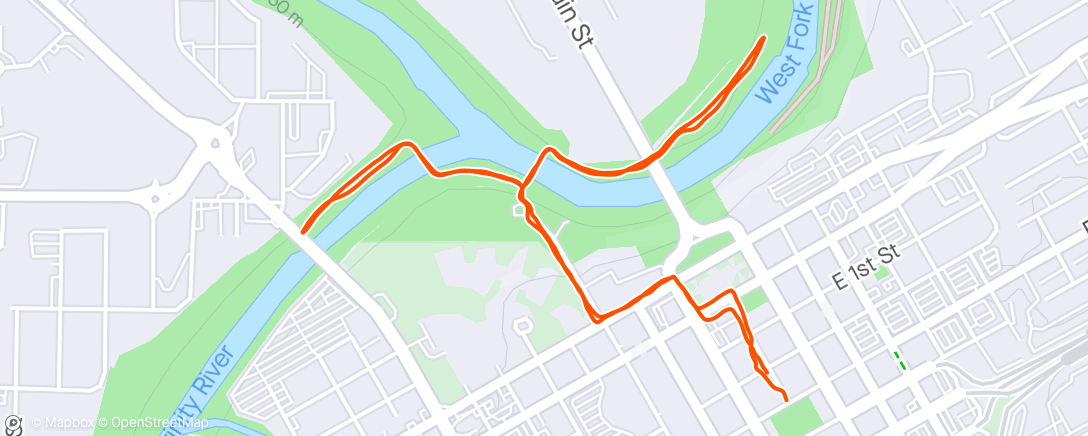 Map of the activity, Fort Worth for work