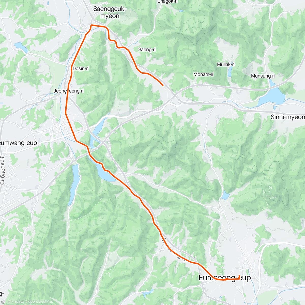 Mappa dell'attività 7주연속 풀코스 음성반기문마라톤 (3:03:43)