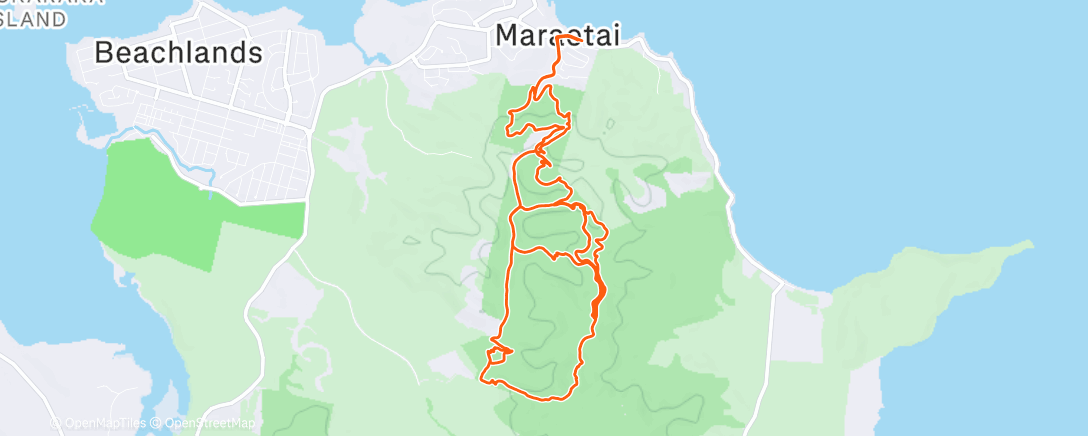 Map of the activity, Bikrem bike ride then swim 😅