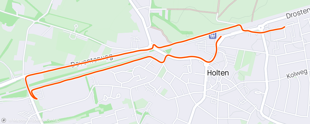 Map of the activity, Evening Run Govit