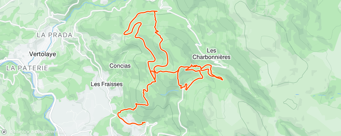 Map of the activity, Sortie en VTT électrique dans l'après-midi