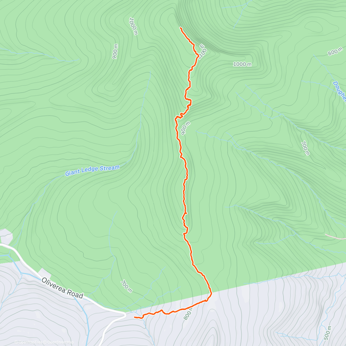 Map of the activity, Giant Ledge & Panther Mountain