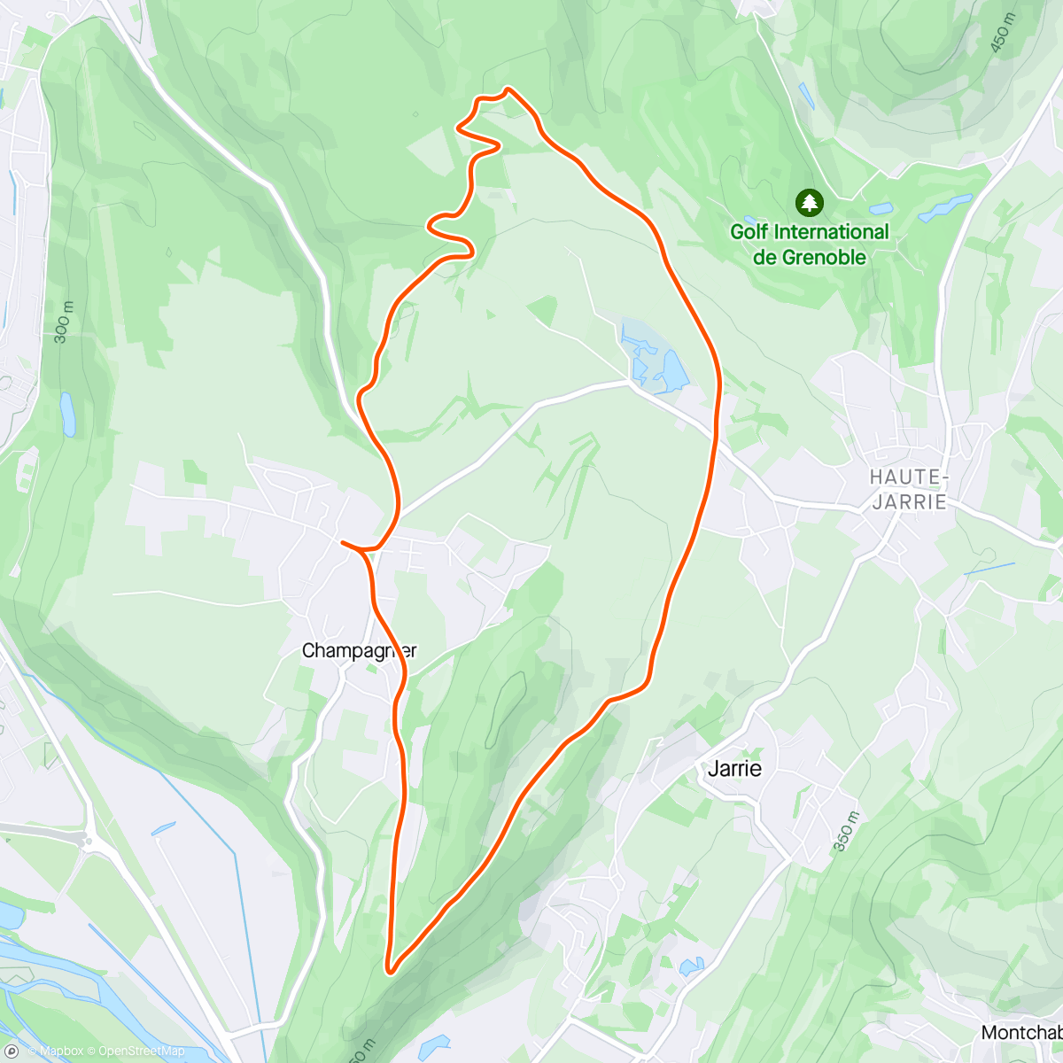Map of the activity, Le 10 km en mode dynamique à l'allure footing de Jérémy