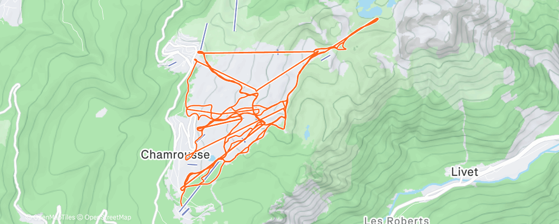 Карта физической активности (Ski alpin le matin)