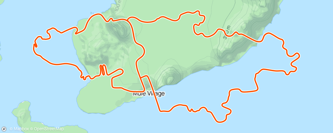Mapa da atividade, Zwift - Anaerobic Endurance 4x60sec in Watopia