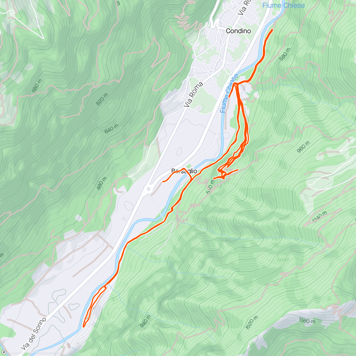 Map of the activity, Condino Park⛰️🏞️🏃🏻‍♂️