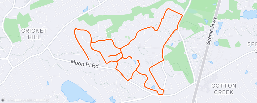 Map of the activity, Morning Ride