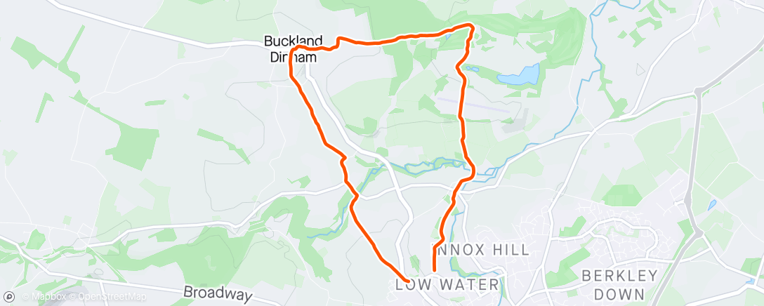 Map of the activity, Orchardleigh Buck Din Loop.