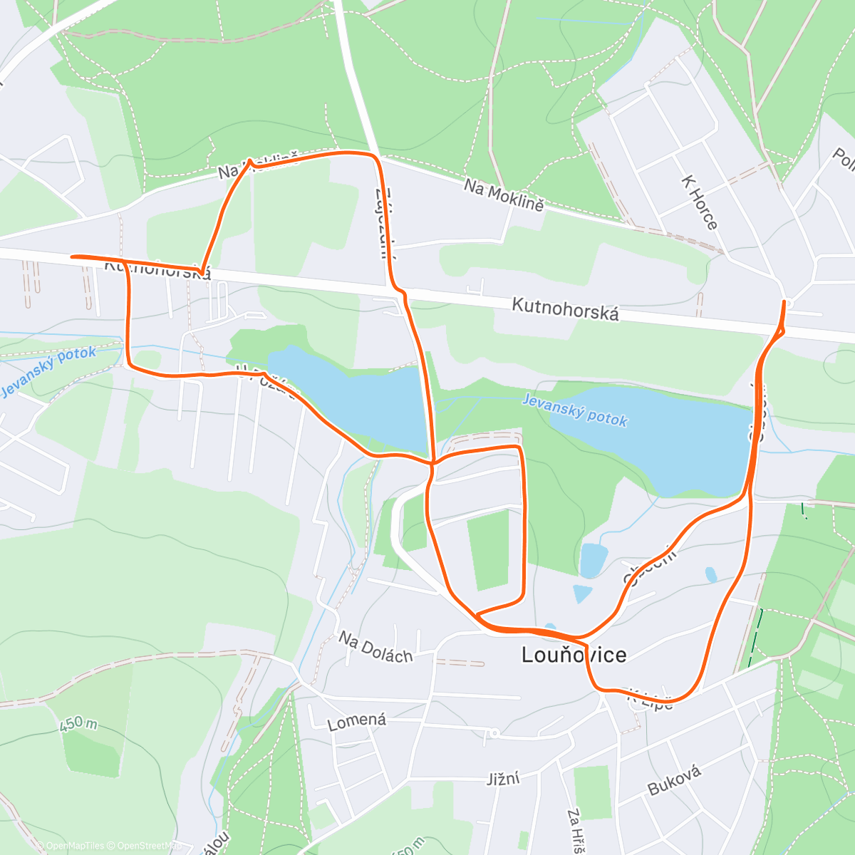 Map of the activity, Afternoon Walk