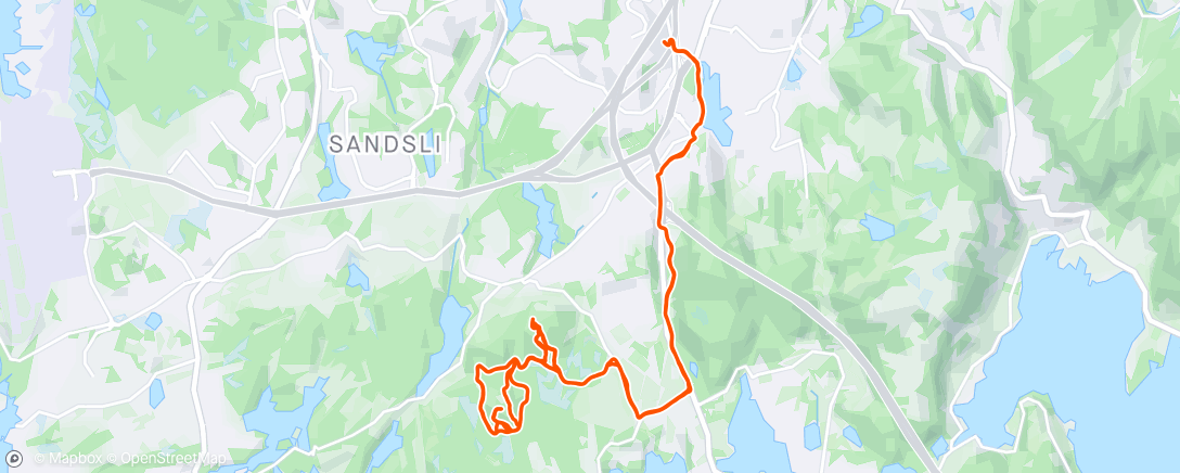 Map of the activity, Kveldstur i Hordnesskogen