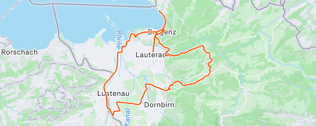 Map of the activity, Fahrt am Morgen