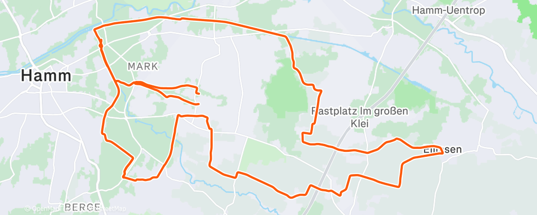 Map of the activity, Radfahren