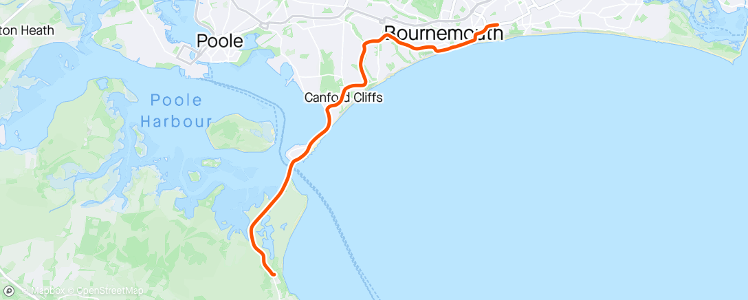 Mapa da atividade, 🚴‍♂️ Ride to Knoll Beach for Trust 10 Run.