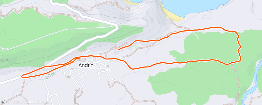 Map of the activity, Andrino corta semana santa