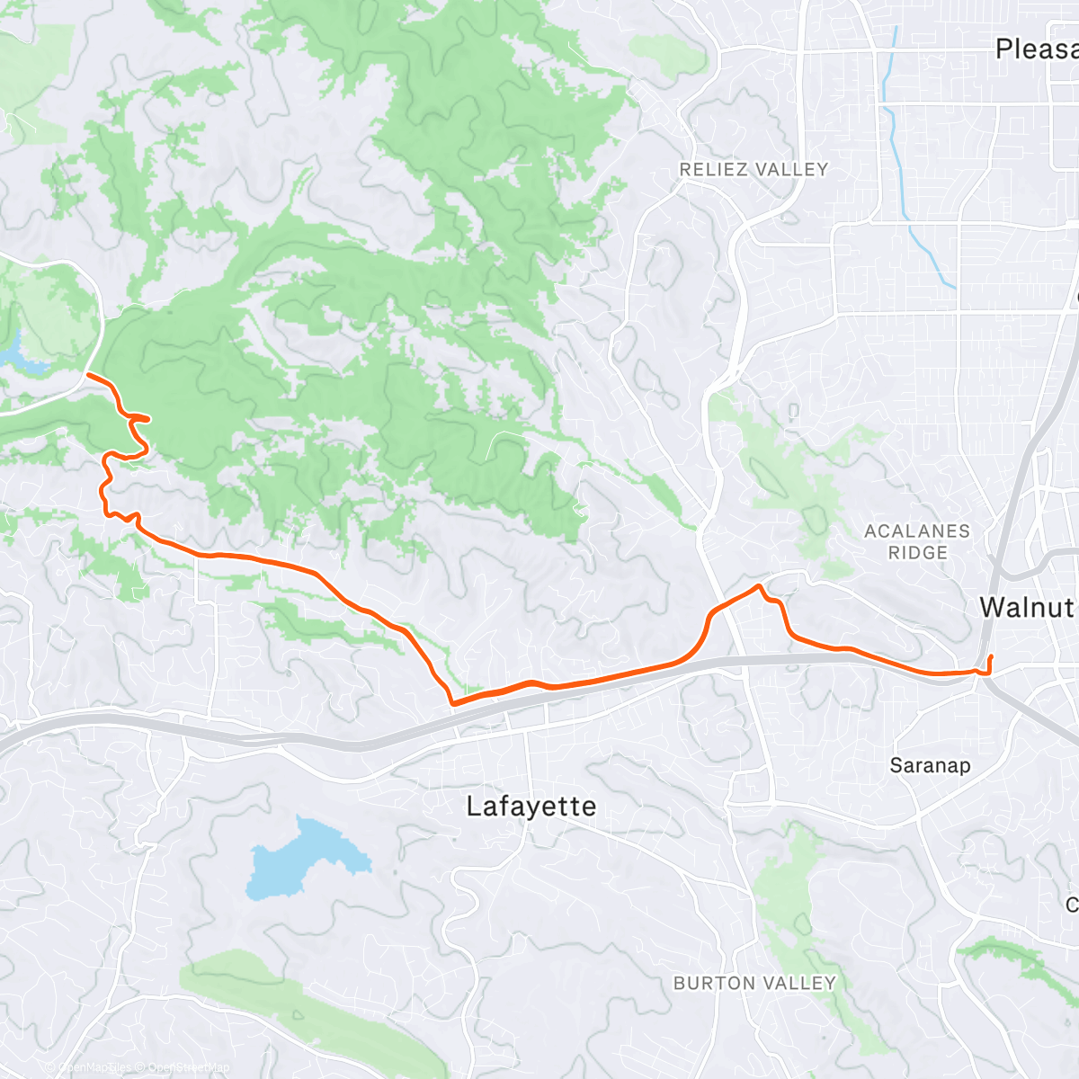 Карта физической активности (Lunch Ride)