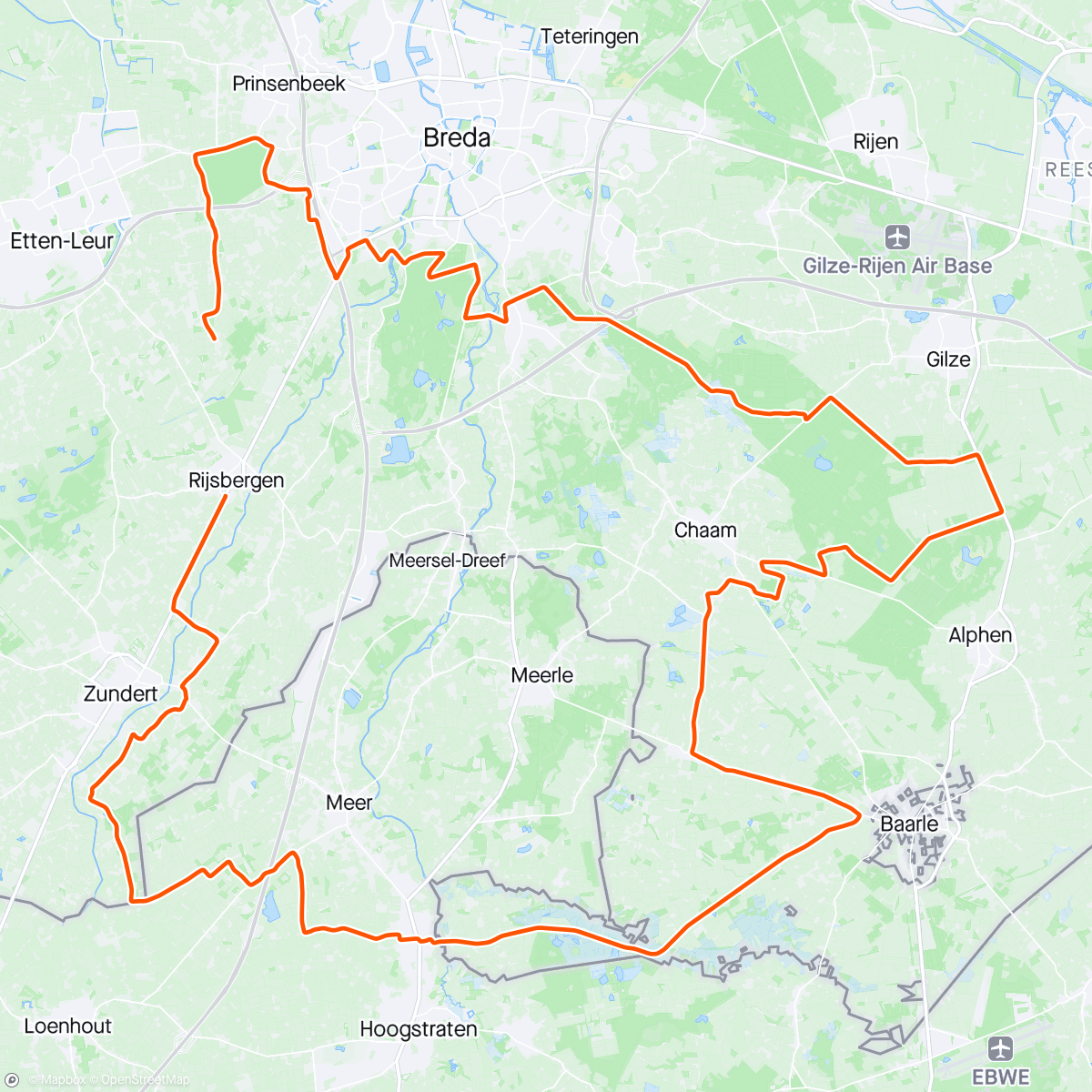 Map of the activity, Morning Ride under the Trees 🌳