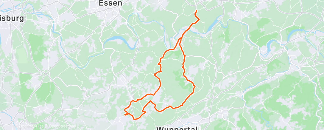Map of the activity, Cycling