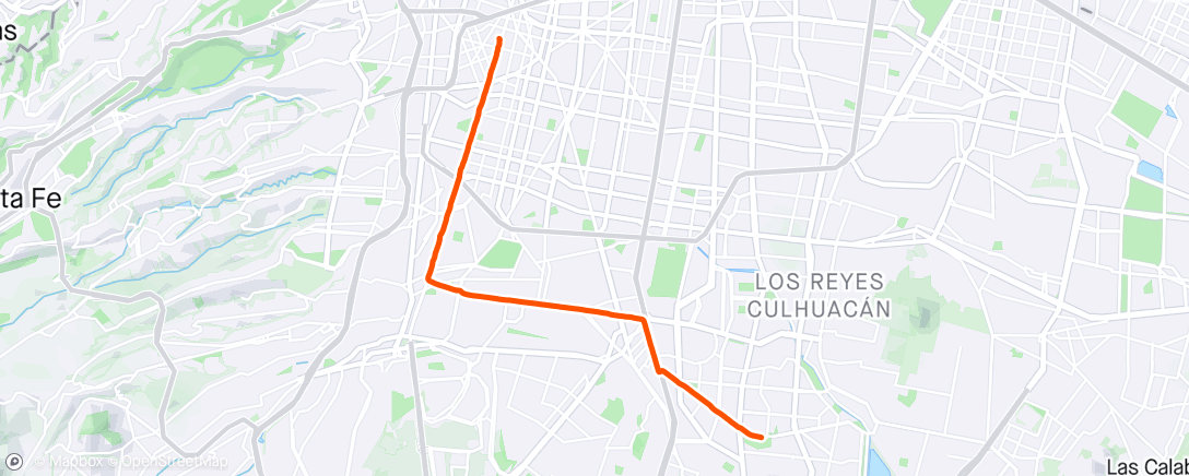 Mapa da atividade, Carrera vespertina