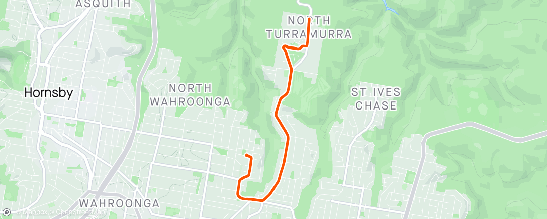 Map of the activity, Morning Run 💧