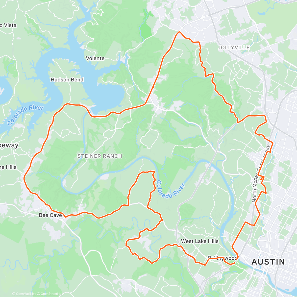 Map of the activity, Dam loop