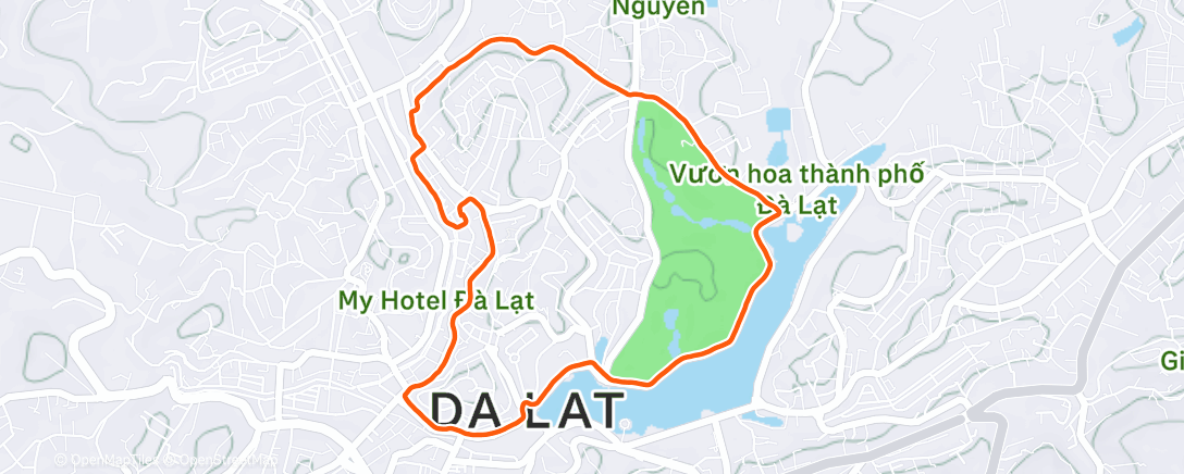 Map of the activity, Morning Run