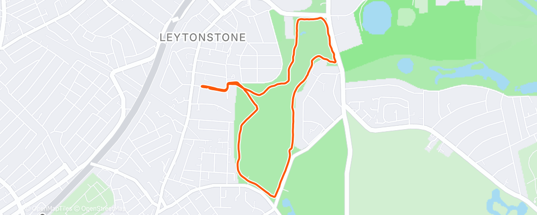 Map of the activity, Morning Run