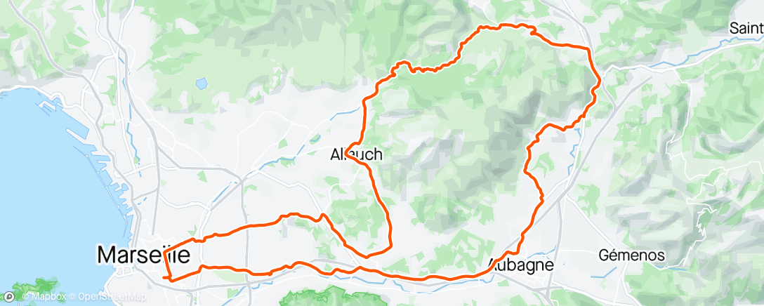 Mapa da atividade, Sortie vélo le matin