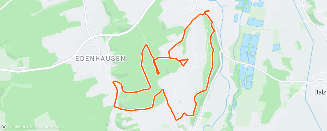 Map of the activity, Traillauf