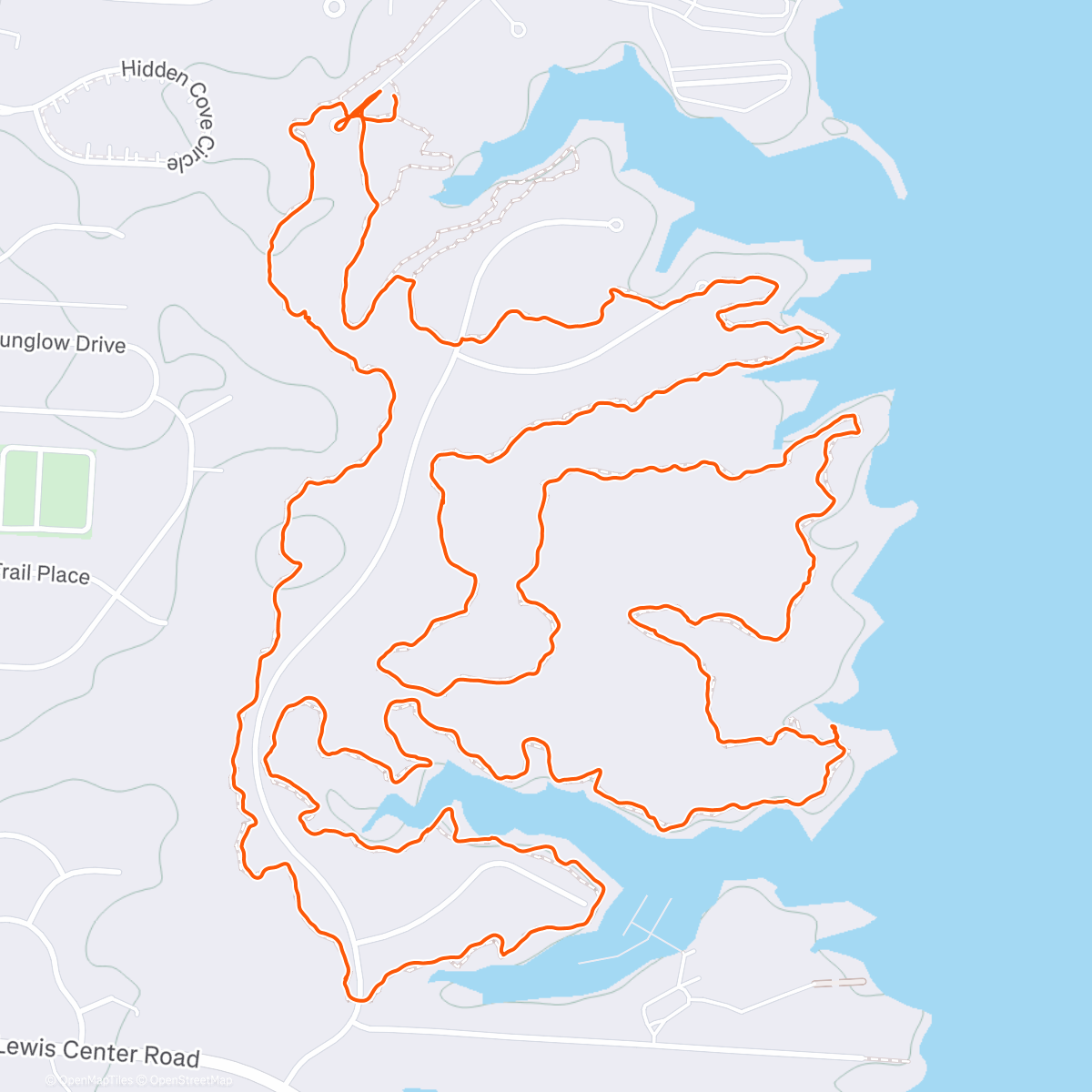 Map of the activity, Run/Hike w/ Marissa