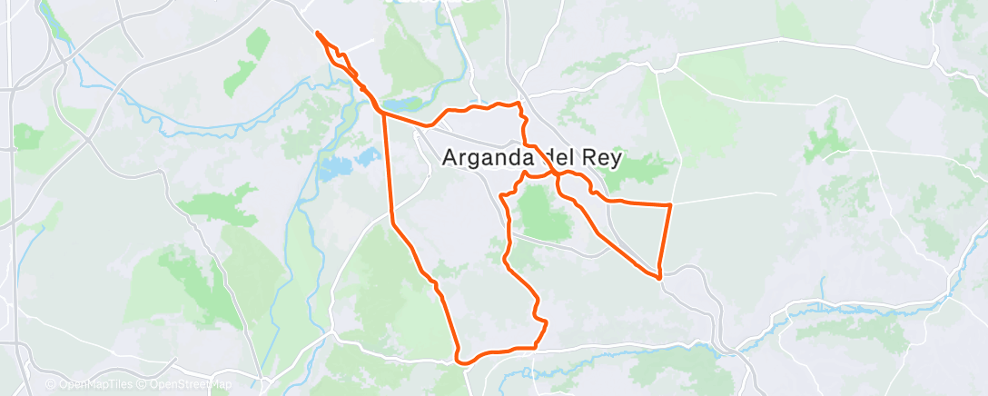 Map of the activity, Bicicleta por la mañana