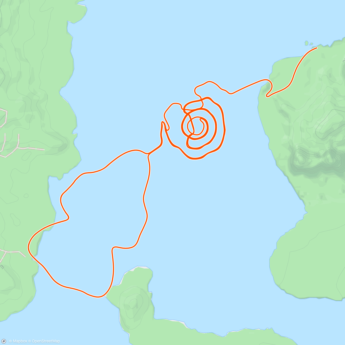 Map of the activity, Zwift - JOIN: 3x 8 min strength intervals in Watopia