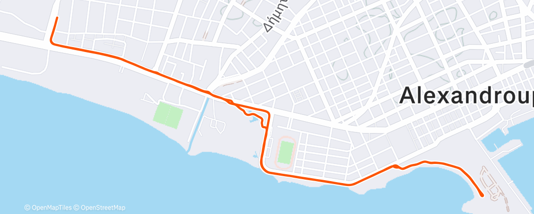 Карта физической активности (Τρέξιμο έξω)