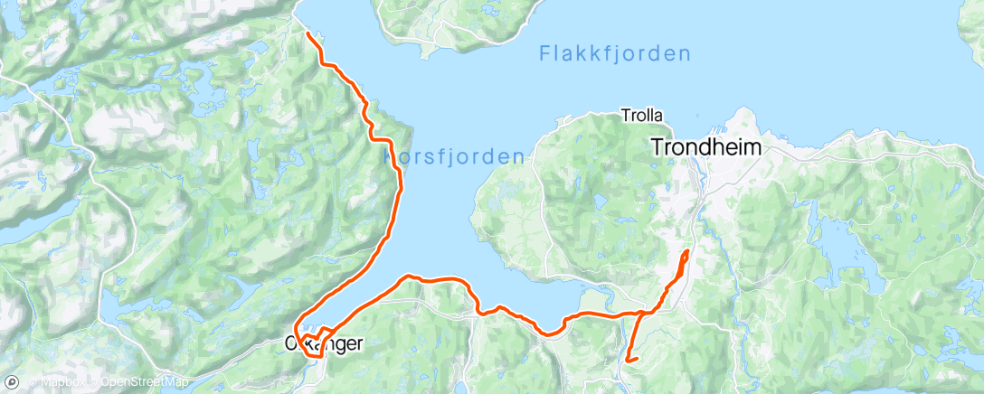 Map of the activity, Lørdagstur med SSK