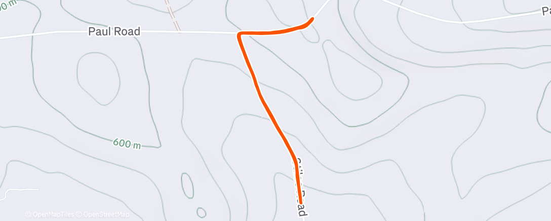 Map of the activity, Morning Hike