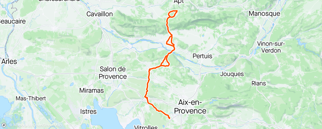 Map of the activity, CSV - Buoux