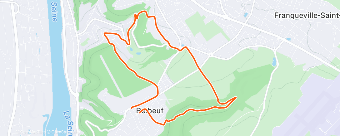 Map of the activity, Trail le midi