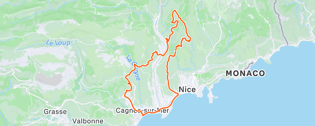 Map of the activity, Morning Ride