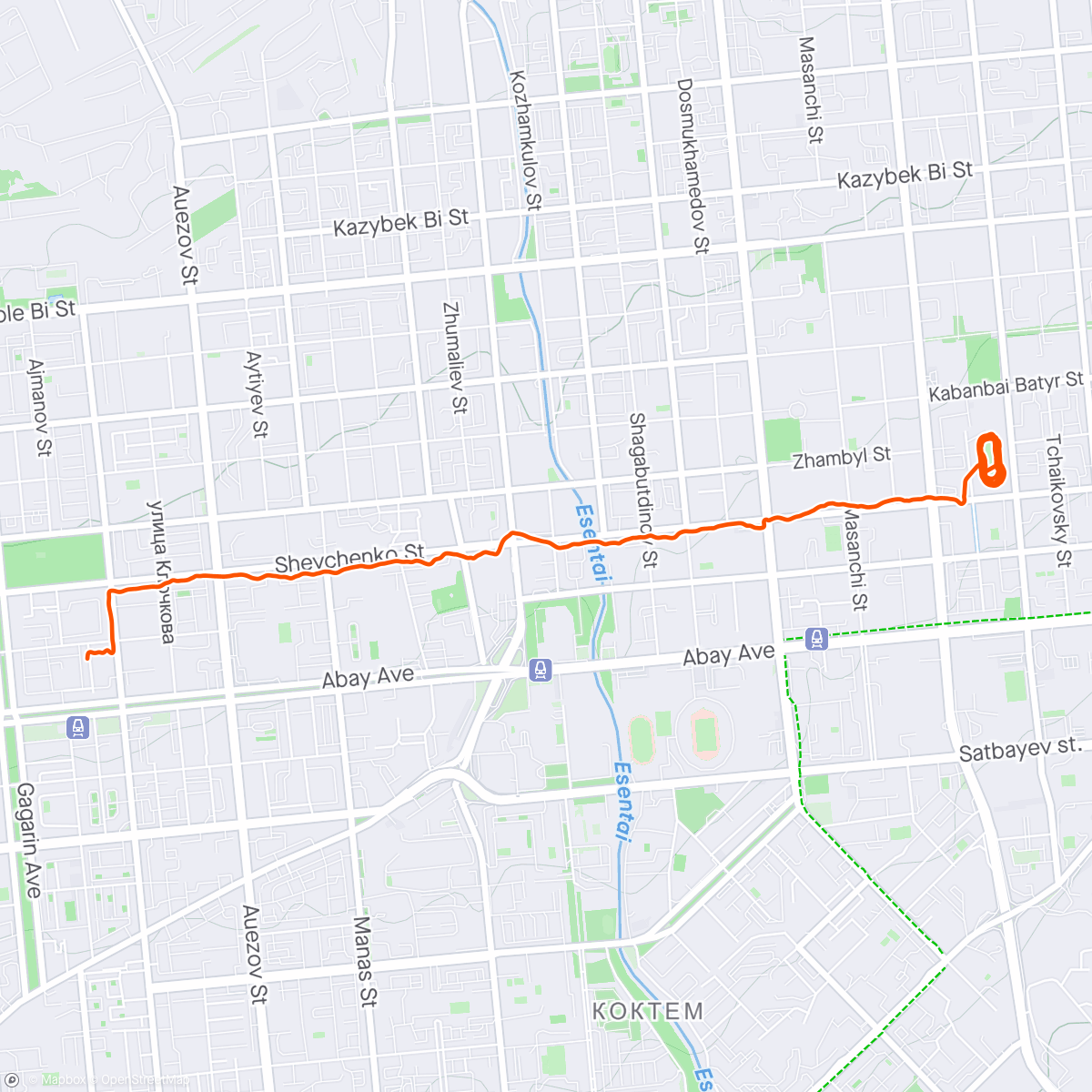 Map of the activity, Утренняя тренировка. Разминка + 8*600/200 + 4*400/200