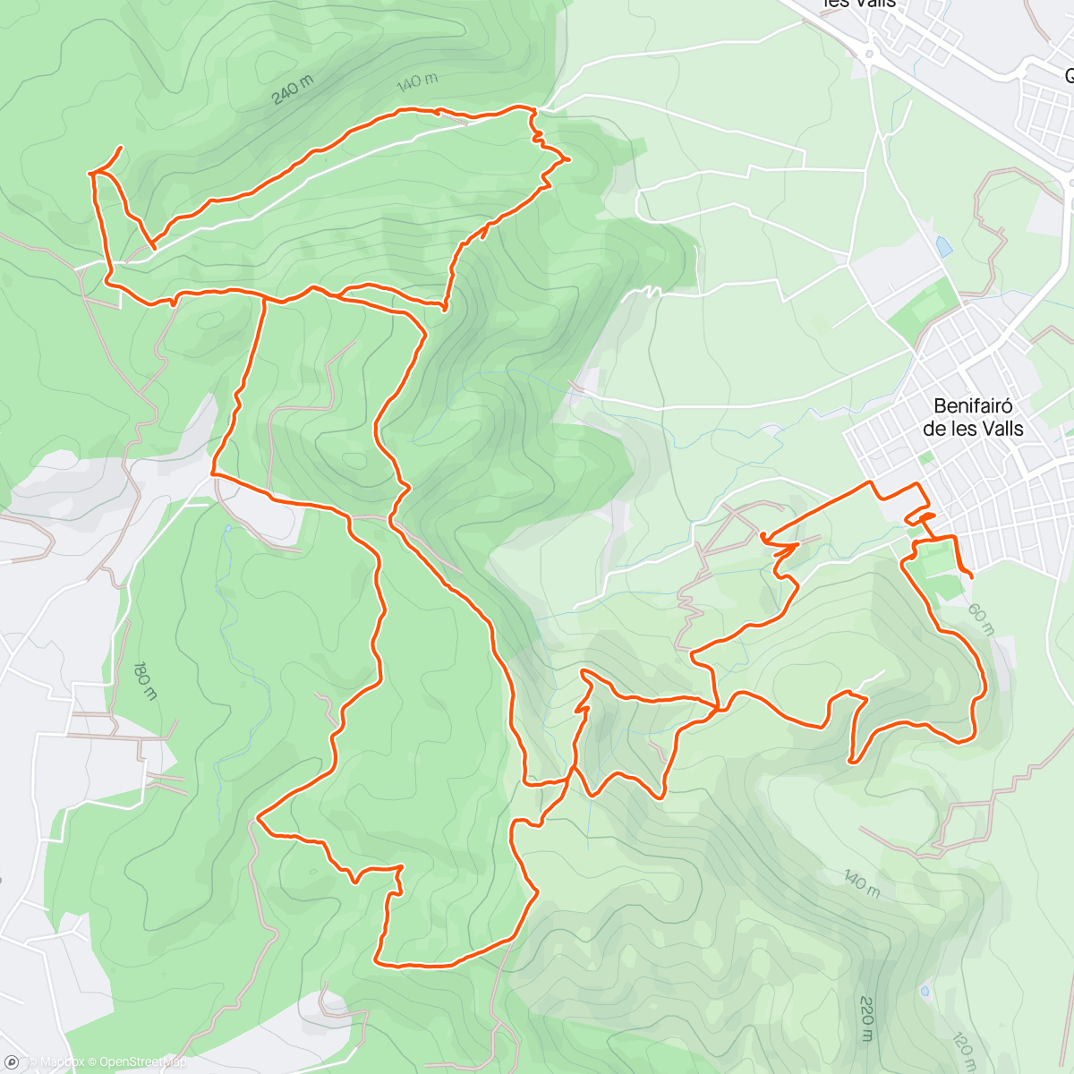 Map of the activity, Trail de la Vall de la Segó