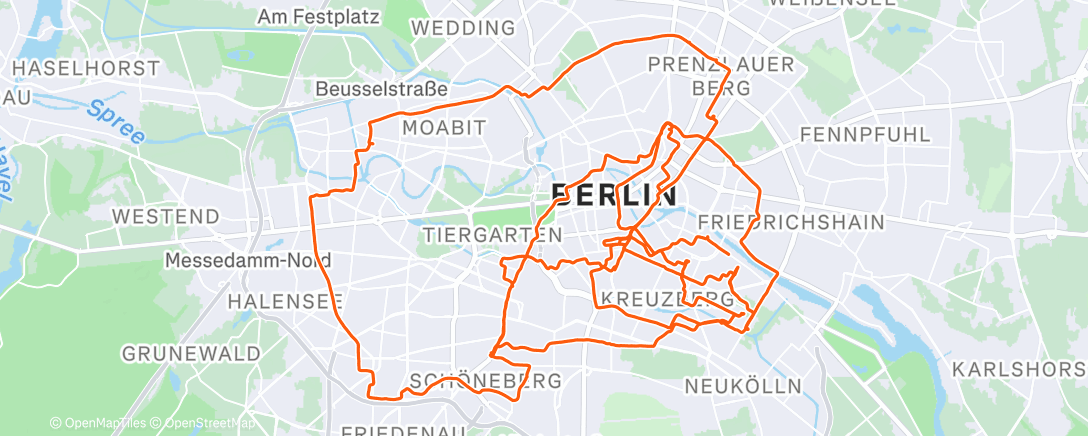 Map of the activity, Fahrt am Morgen