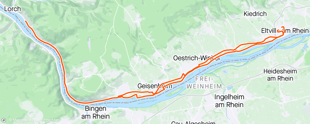 Map of the activity, Mittagsradfahrt