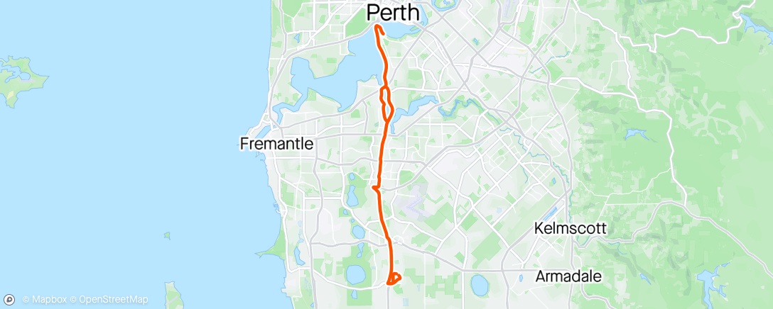 Карта физической активности (South Perth coffee, surely there’s closer Coffee Shops 🤓🚴)