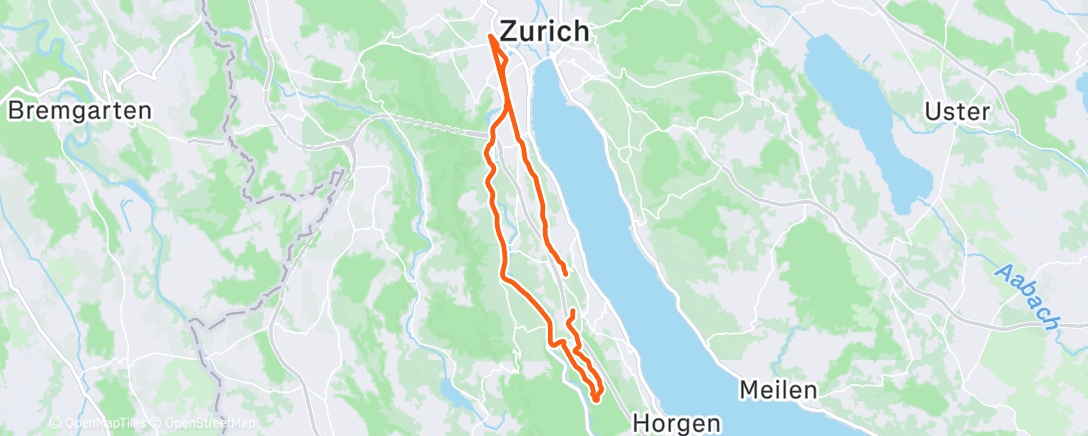Map of the activity, Fahrt am Morgen