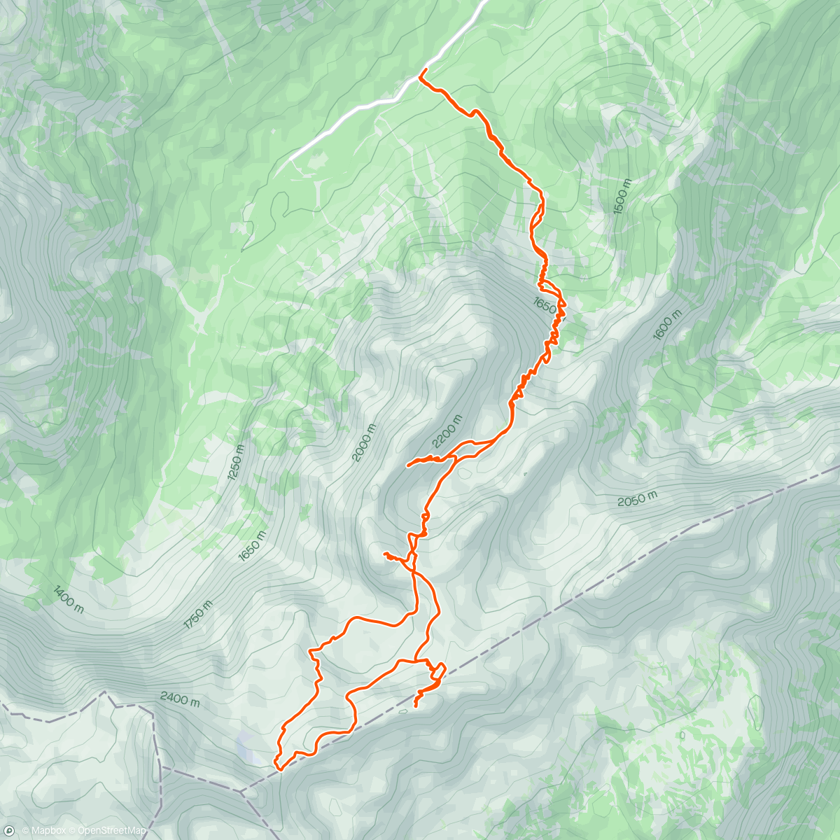Map of the activity, Morning Backcountry Ski