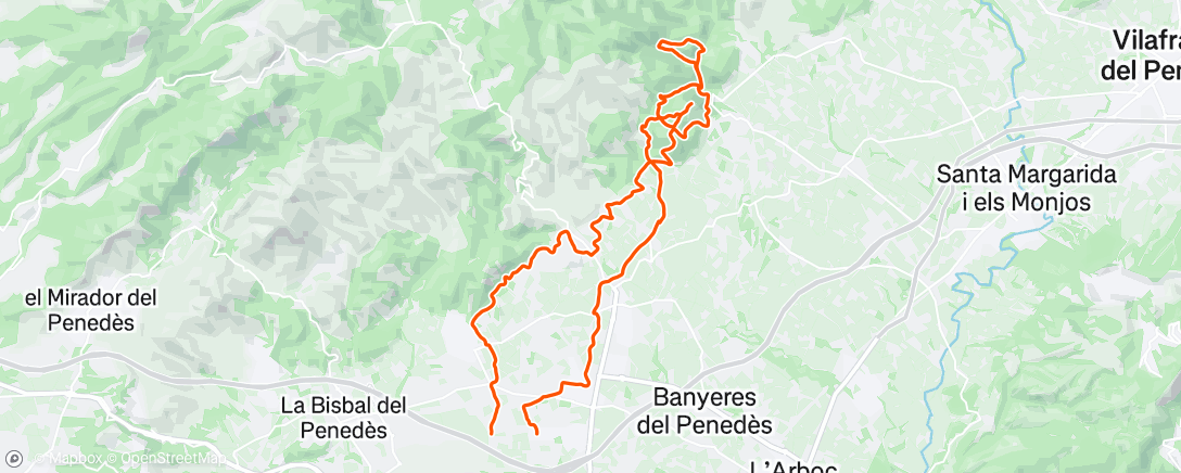 Map of the activity, Bicicleta de montaña matutina